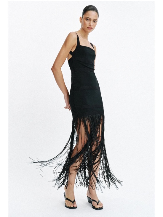 Zara Dresses & Skirts - ZARA LONG FRINGED DRESS